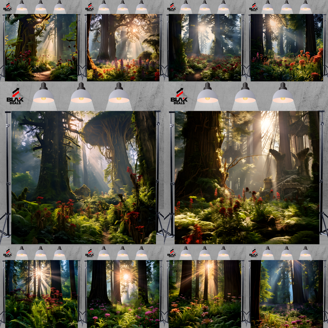 Ancient Forest Nature Family Maternity Couple Photography Backdrop Photoshoot | BLAK Deals