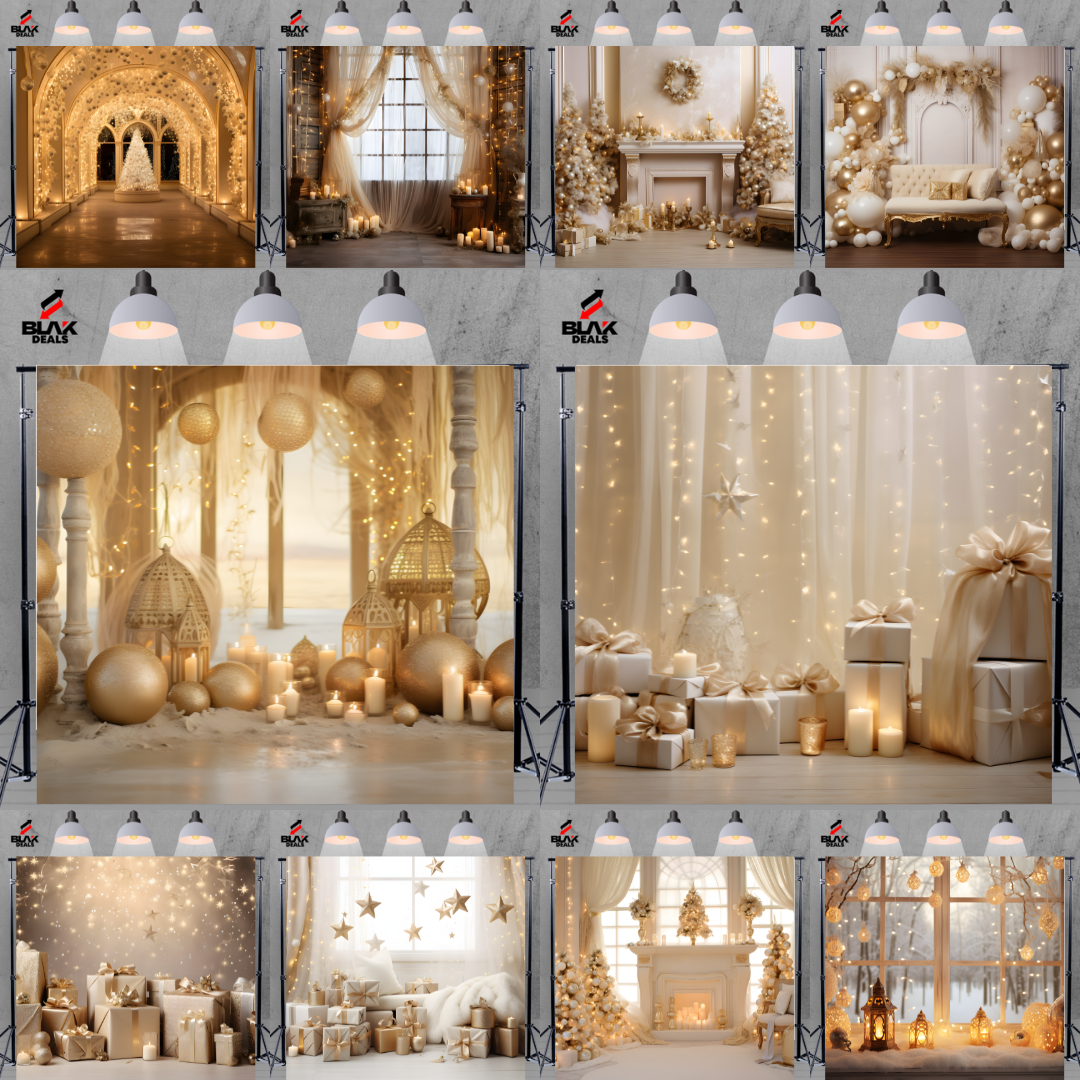 Beige Christmas Family Couple Photography Backdrop Photoshoot | BLAK D ...