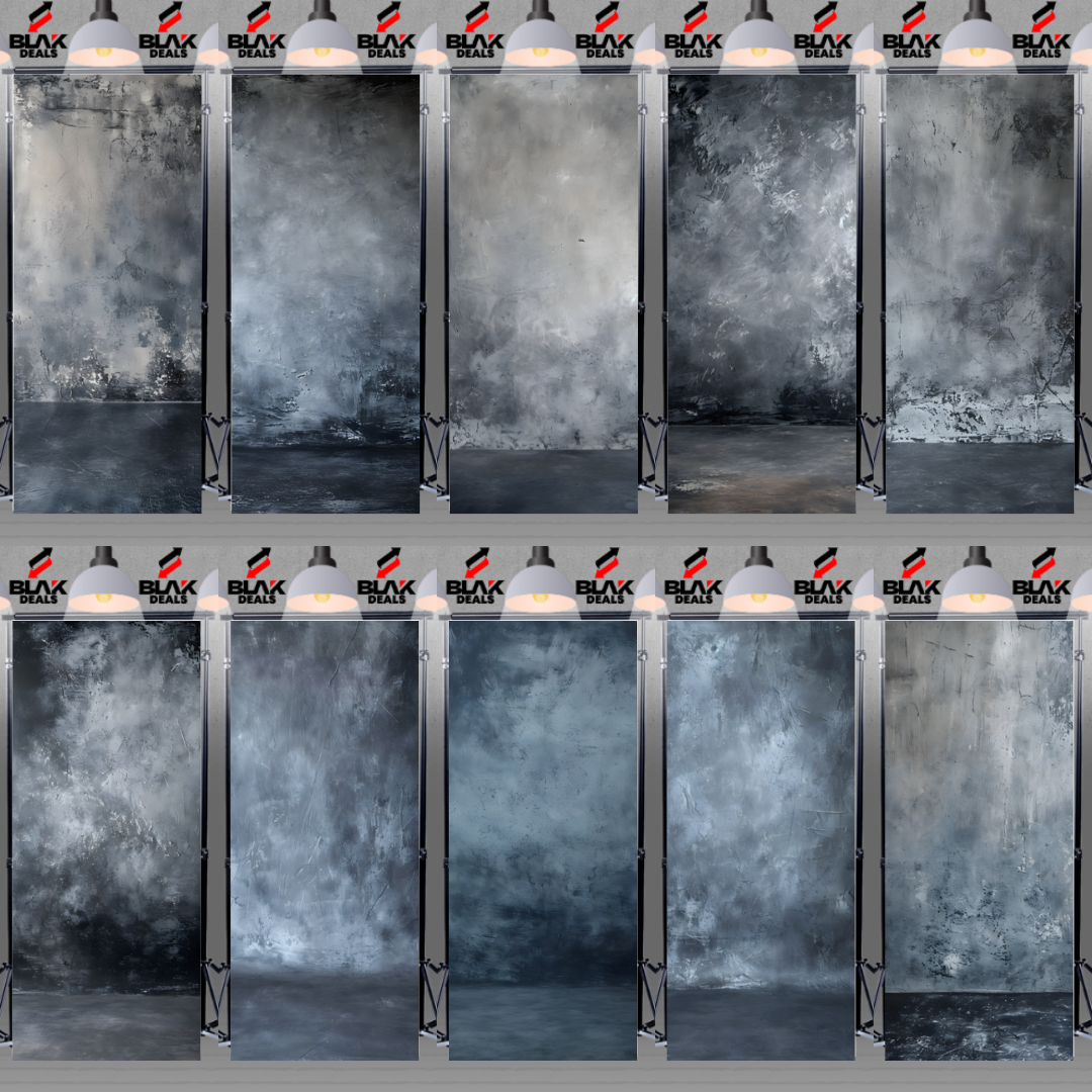 Gray w/ Floor Texture Family Couple Portrait Maternity Photography Backdrop Photoshoot | BLAK Deals