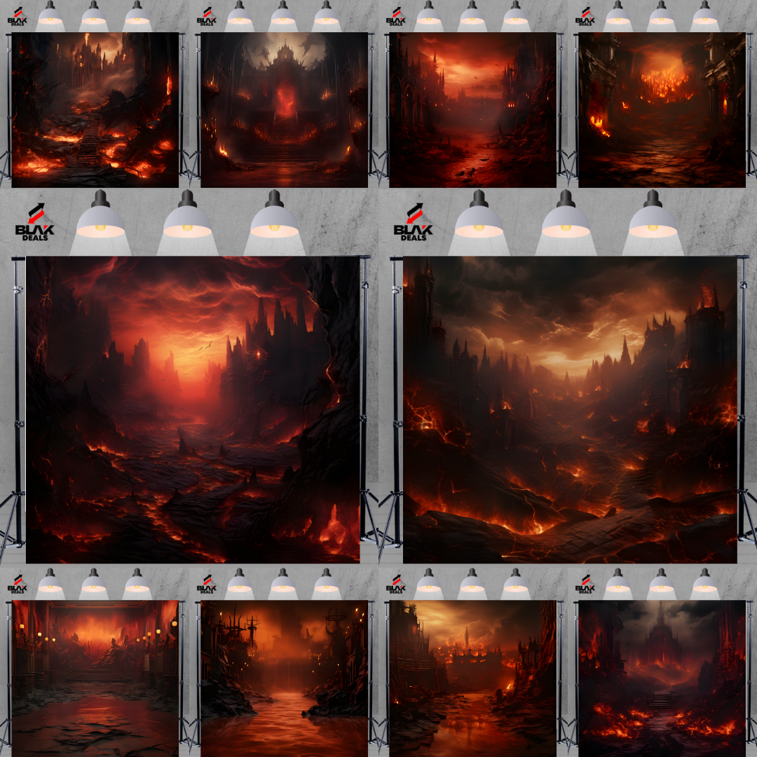 Hell Halloween Photography Backdrop Photoshoot | BLAK Deals