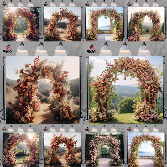 Floral Arches Arc Family Maternity Couple  Wedding Photography Backdrop Photoshoot | BLAK Deals