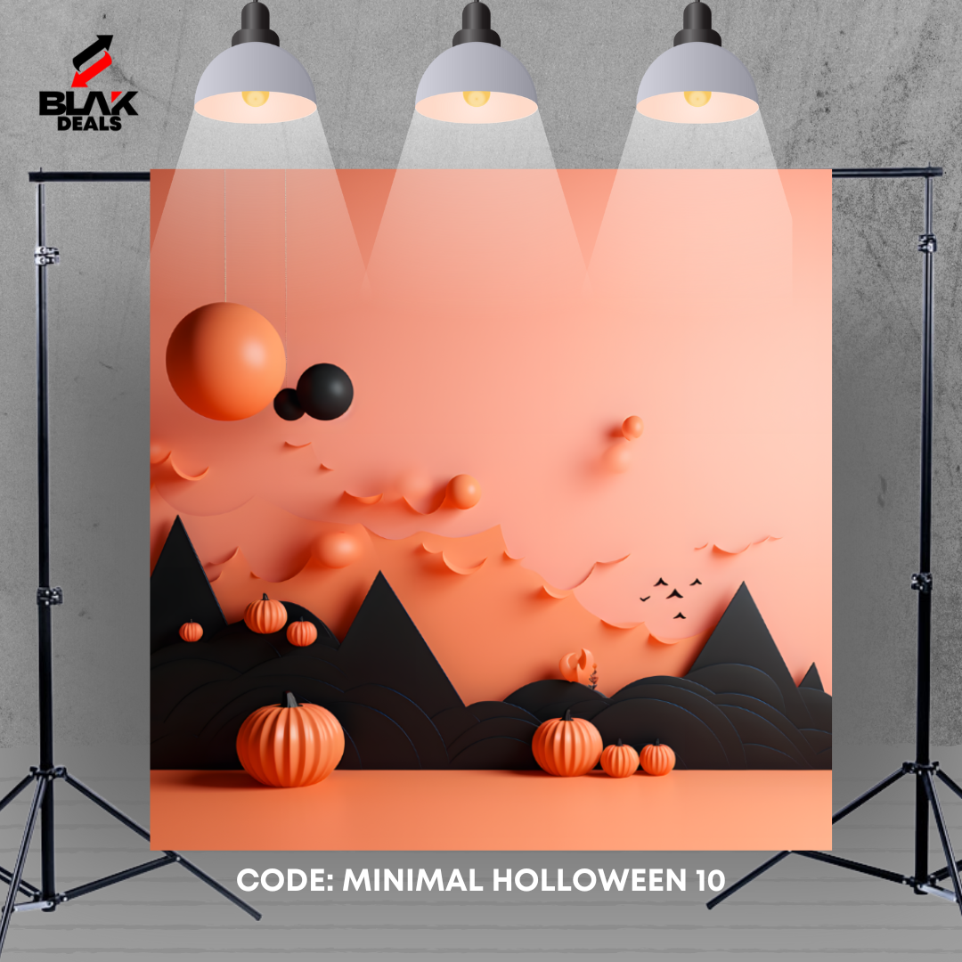 Minamalistic Halloween Photography Backdrop Photoshoot | BLAK Deals