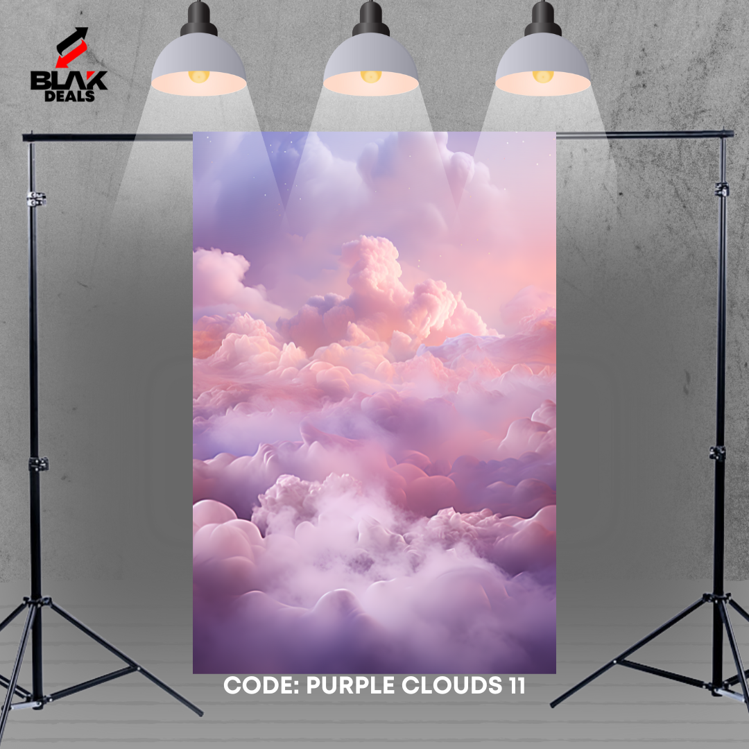 Purple Pink Heaven Clouds Maternity Portrait Photography Backdrop Photoshoot | BLAK Deals