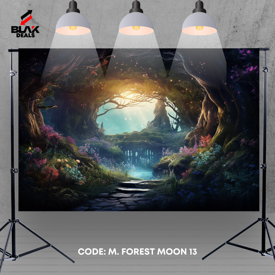 Magical Forest Moon Jungle Maternity Family Couple Photography Backdrop Photoshoot | BLAK Deals