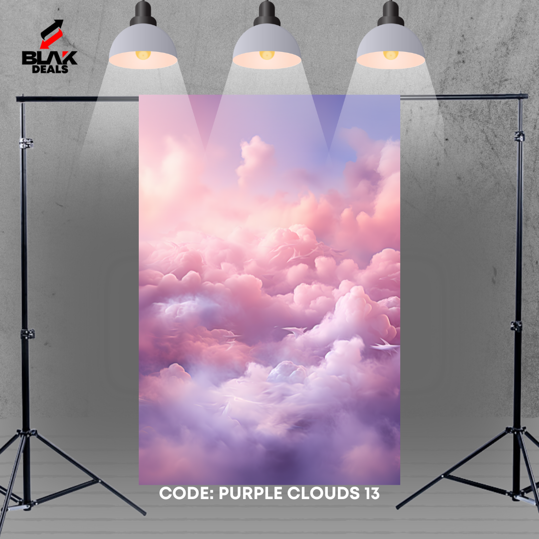 Purple Pink Heaven Clouds Maternity Portrait Photography Backdrop Photoshoot | BLAK Deals