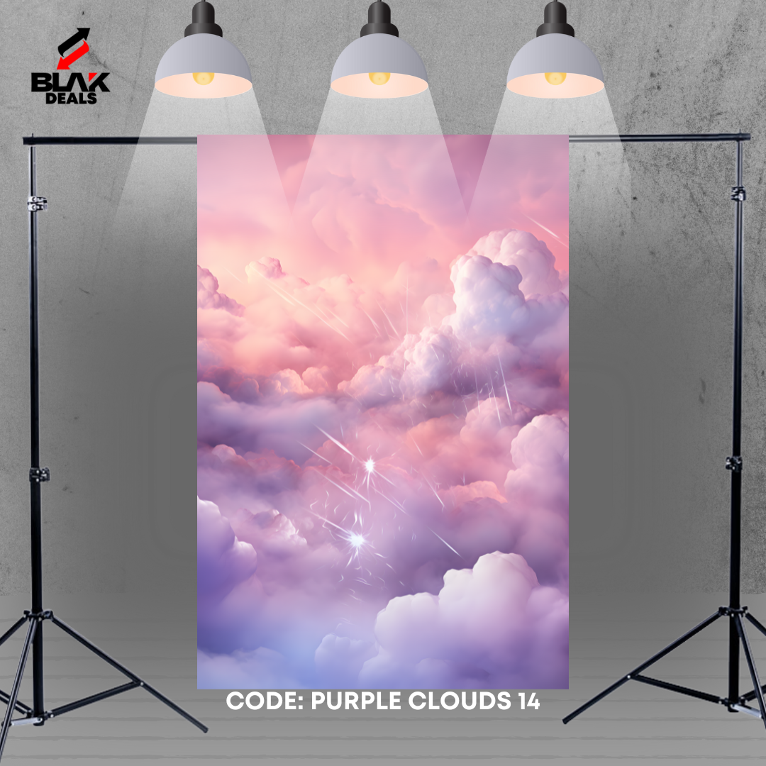 Purple Pink Heaven Clouds Maternity Portrait Photography Backdrop Photoshoot | BLAK Deals