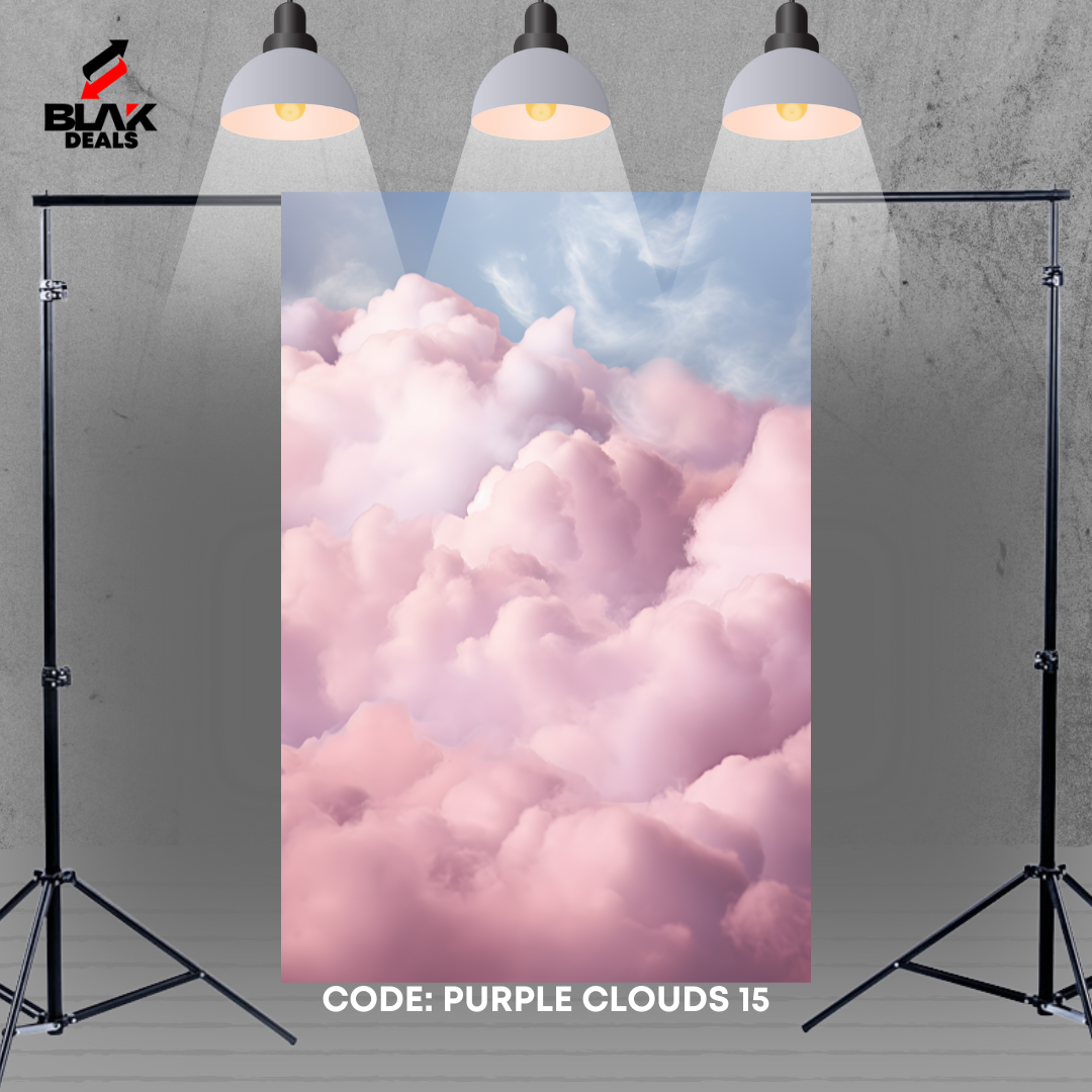 Purple Pink Heaven Clouds Maternity Portrait Photography Backdrop Photoshoot | BLAK Deals