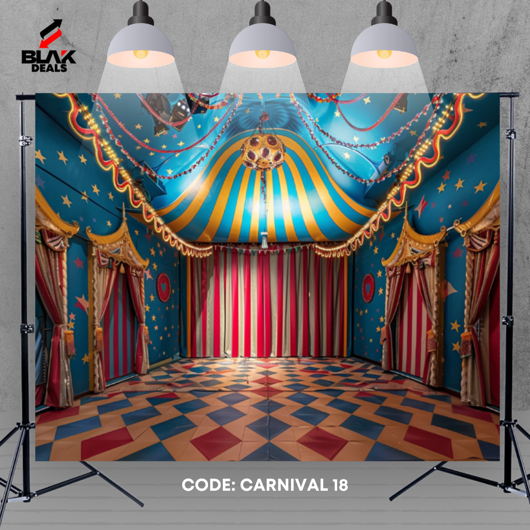 Circus Carnival Kids Toddler Newborn Photography Backdrop Photoshoot | BLAK Deals