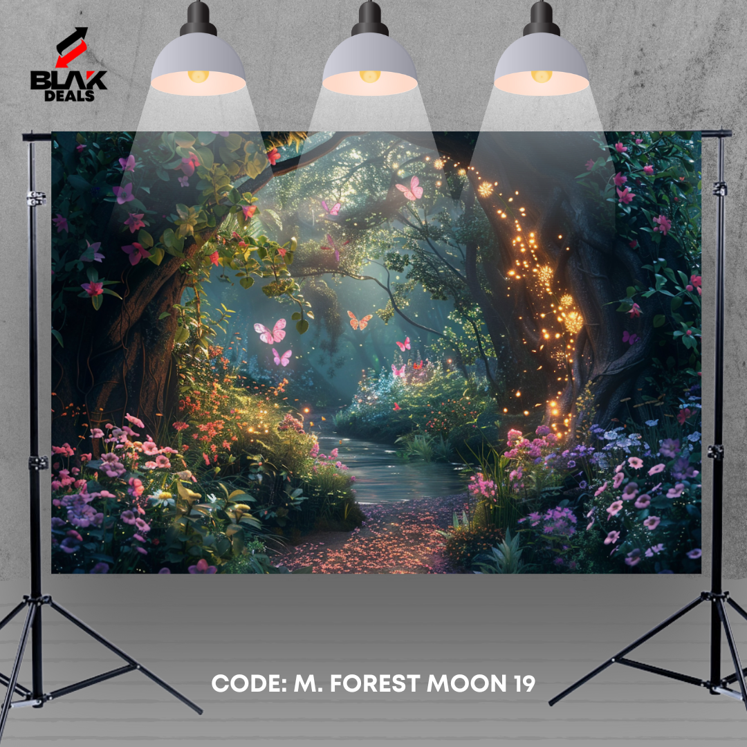 Magical Forest Moon Jungle Maternity Family Couple Photography Backdrop Photoshoot | BLAK Deals