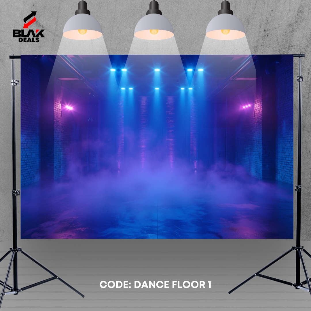 Dance Floor Neon Portrait Maternity Photography Backdrop Photoshoot | BLAK Deals