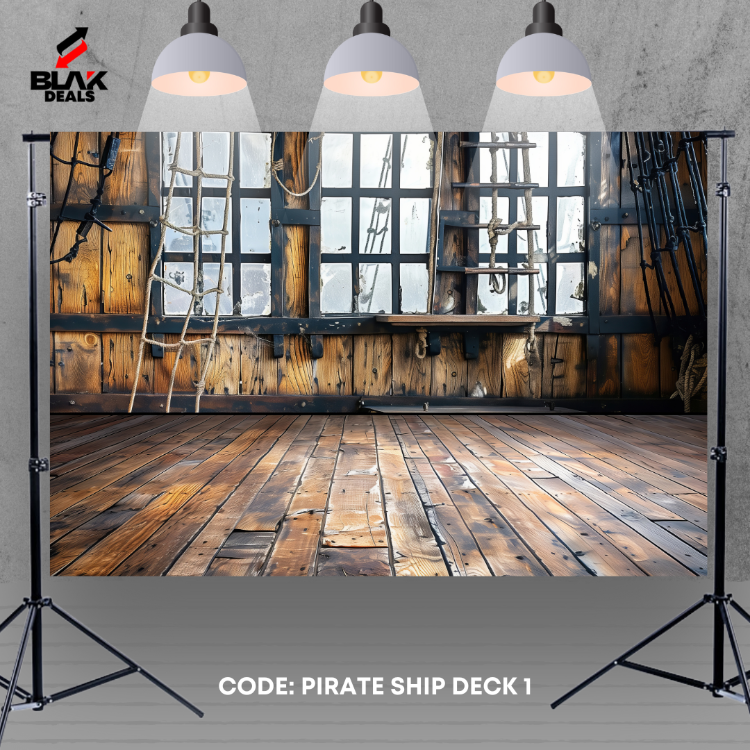 Pirate Ship Deck Kids Newborn Toddler Photography Backdrop Photoshoot | BLAK Deals