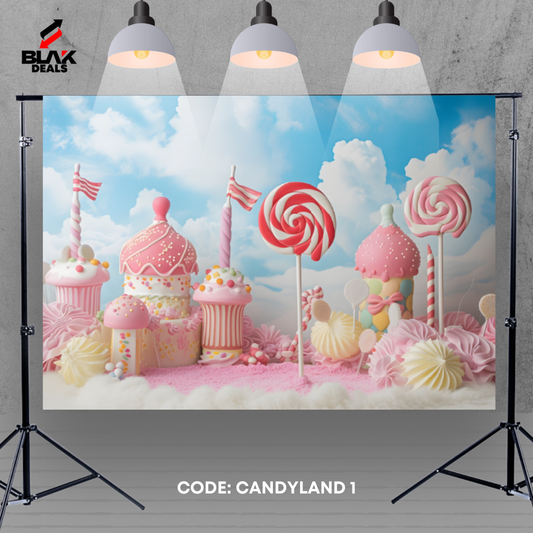 Candyland Kids Toddler Newborn Photography Backdrop Photoshoot | BLAK Deals