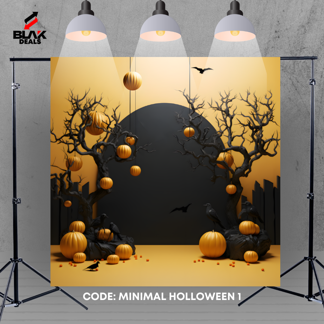 Minamalistic Halloween Photography Backdrop Photoshoot | BLAK Deals