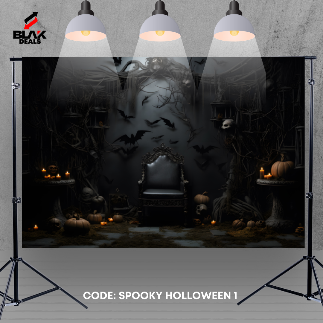 Spooky Halloween Photography Backdrop Photoshoot | BLAK Deals