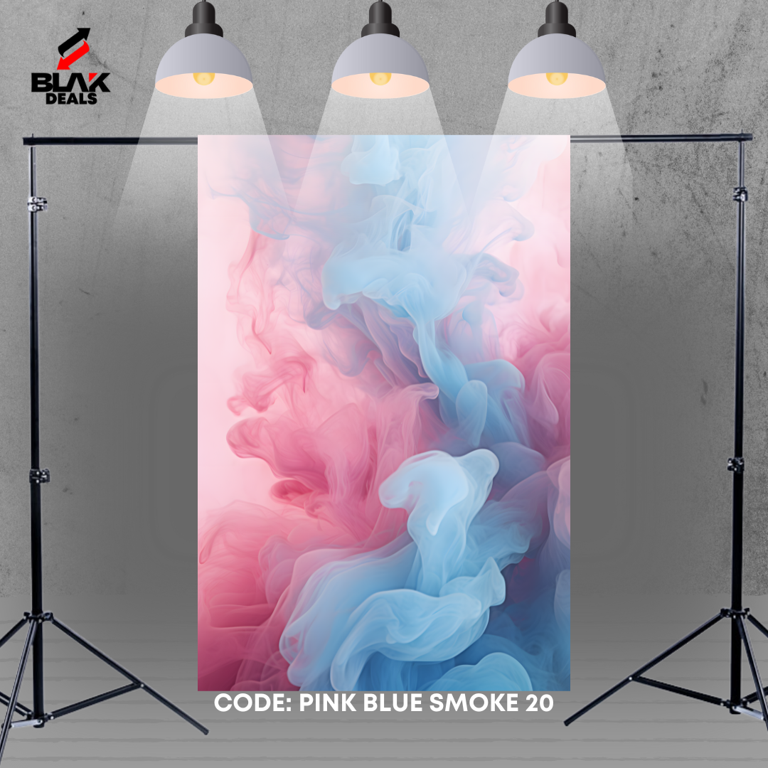 Pastel Pink Blue Smoke Maternity Portrait Photography Backdrop Photoshoot | BLAK Deals