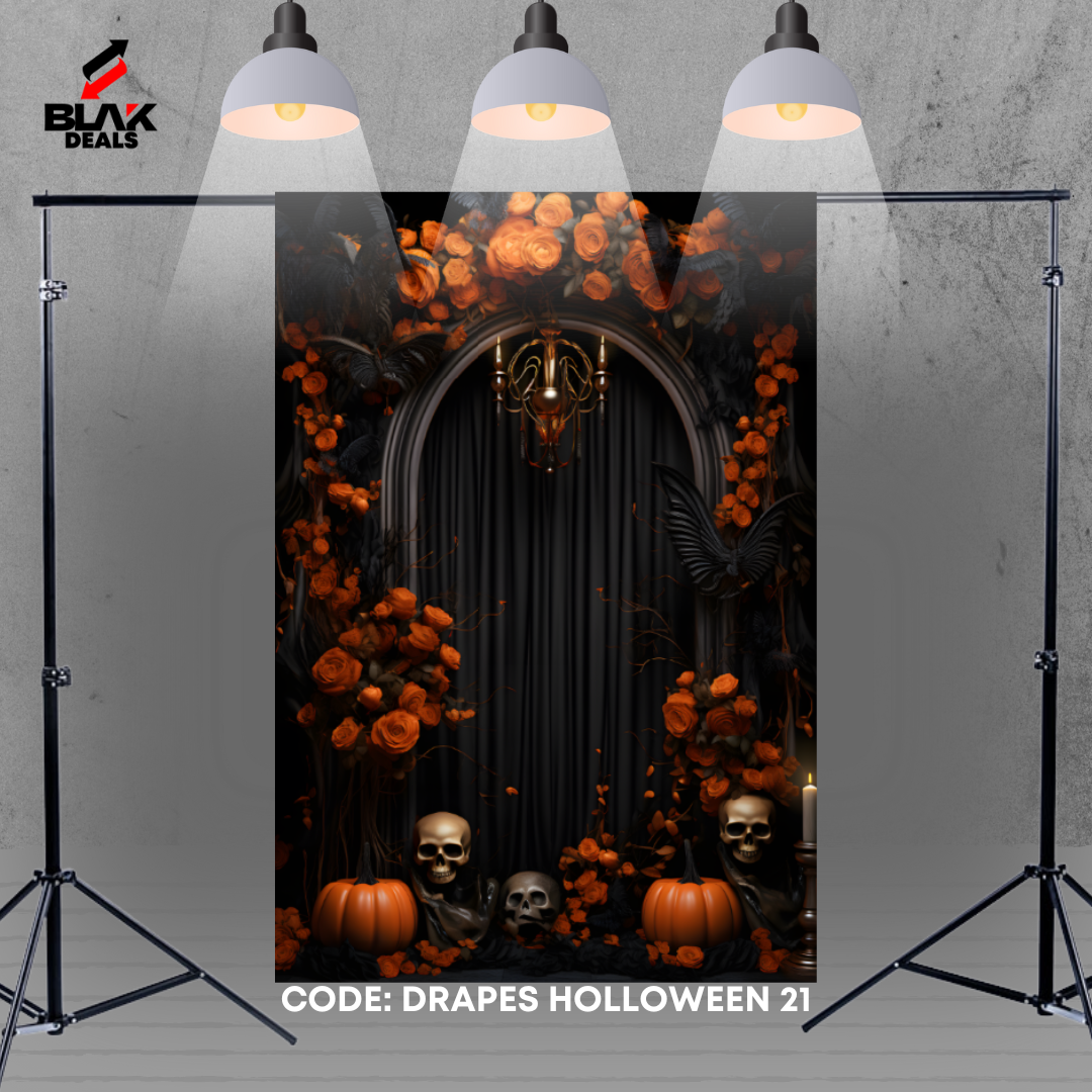 Drapes Halloween Photography Backdrop Photoshoot | BLAK Deals