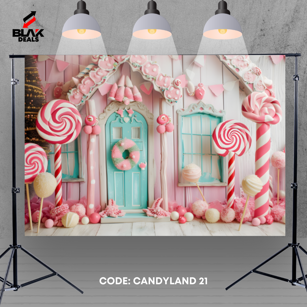 Candyland Kids Toddler Newborn Photography Backdrop Photoshoot | BLAK Deals