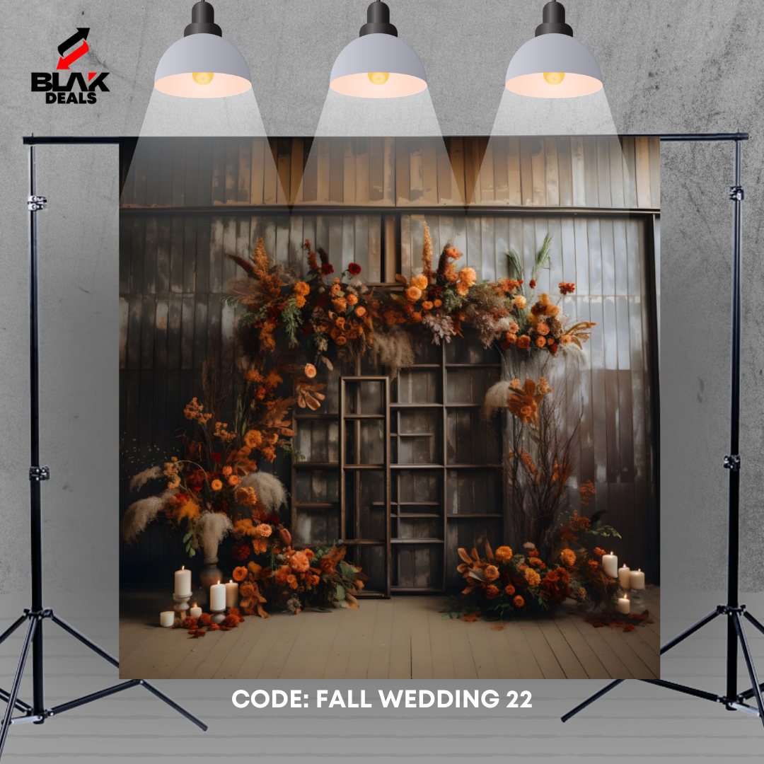 Floral Autumn Arc Wedding Family Maternity Couple Fall Photography Backdrop Photoshoot | BLAK Deals