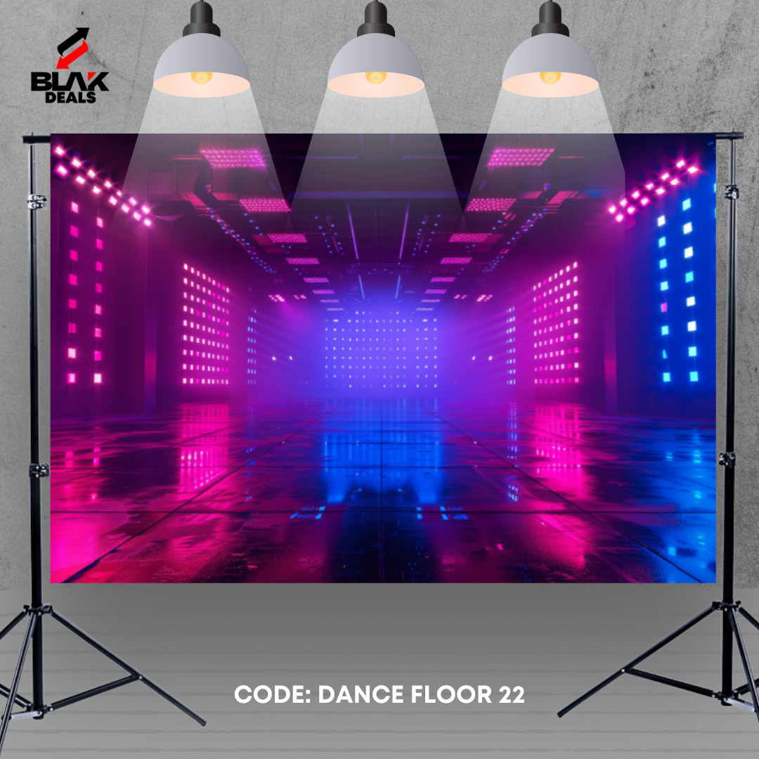 Dance Floor Neon Portrait Maternity Photography Backdrop Photoshoot | BLAK Deals