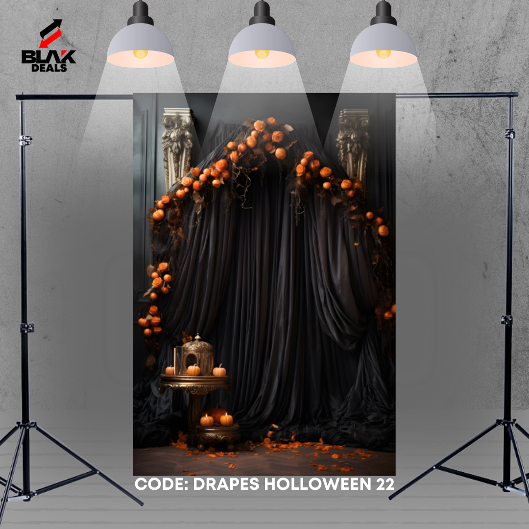 Drapes Halloween Photography Backdrop Photoshoot | BLAK Deals