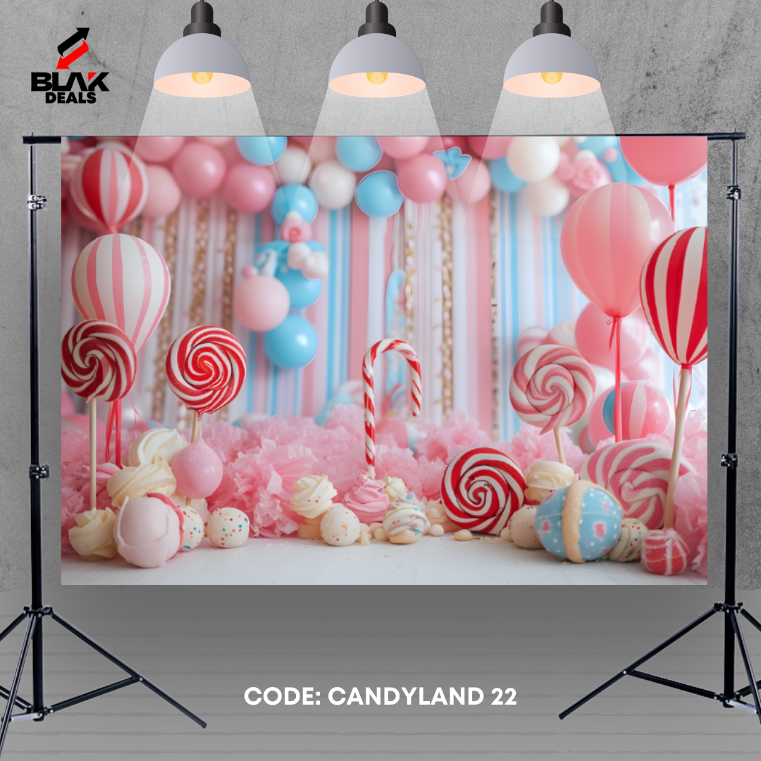 Candyland Kids Toddler Newborn Photography Backdrop Photoshoot | BLAK Deals