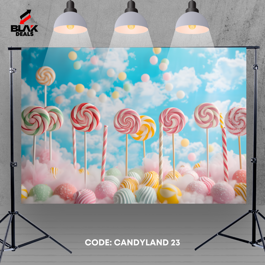 Candyland Kids Toddler Newborn Photography Backdrop Photoshoot | BLAK Deals