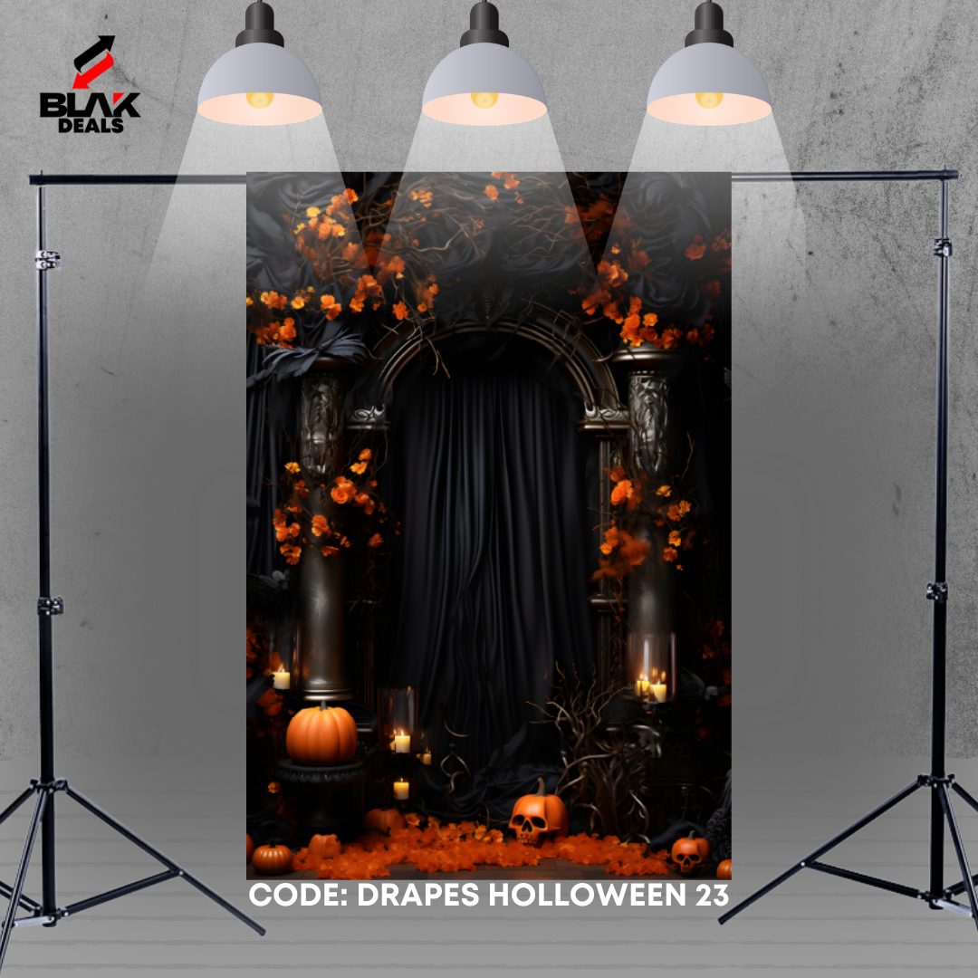 Drapes Halloween Photography Backdrop Photoshoot | BLAK Deals