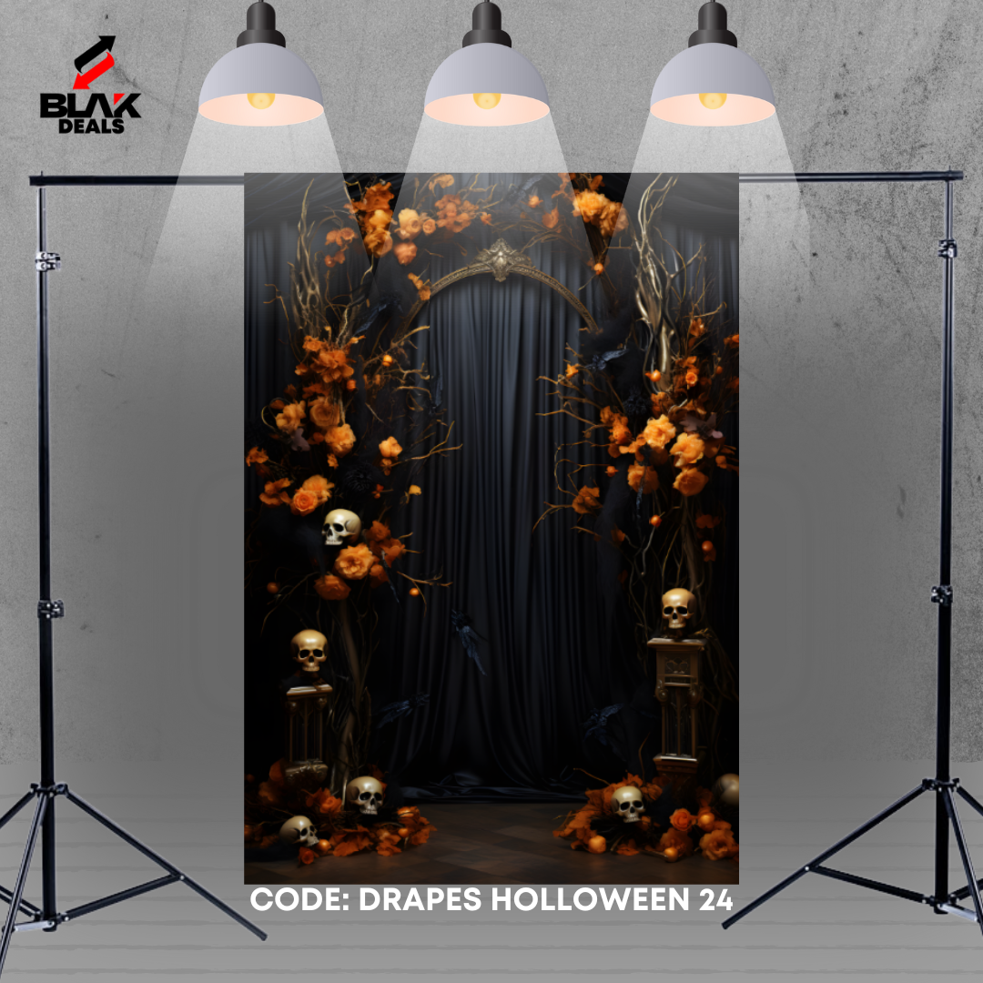 Drapes Halloween Photography Backdrop Photoshoot | BLAK Deals