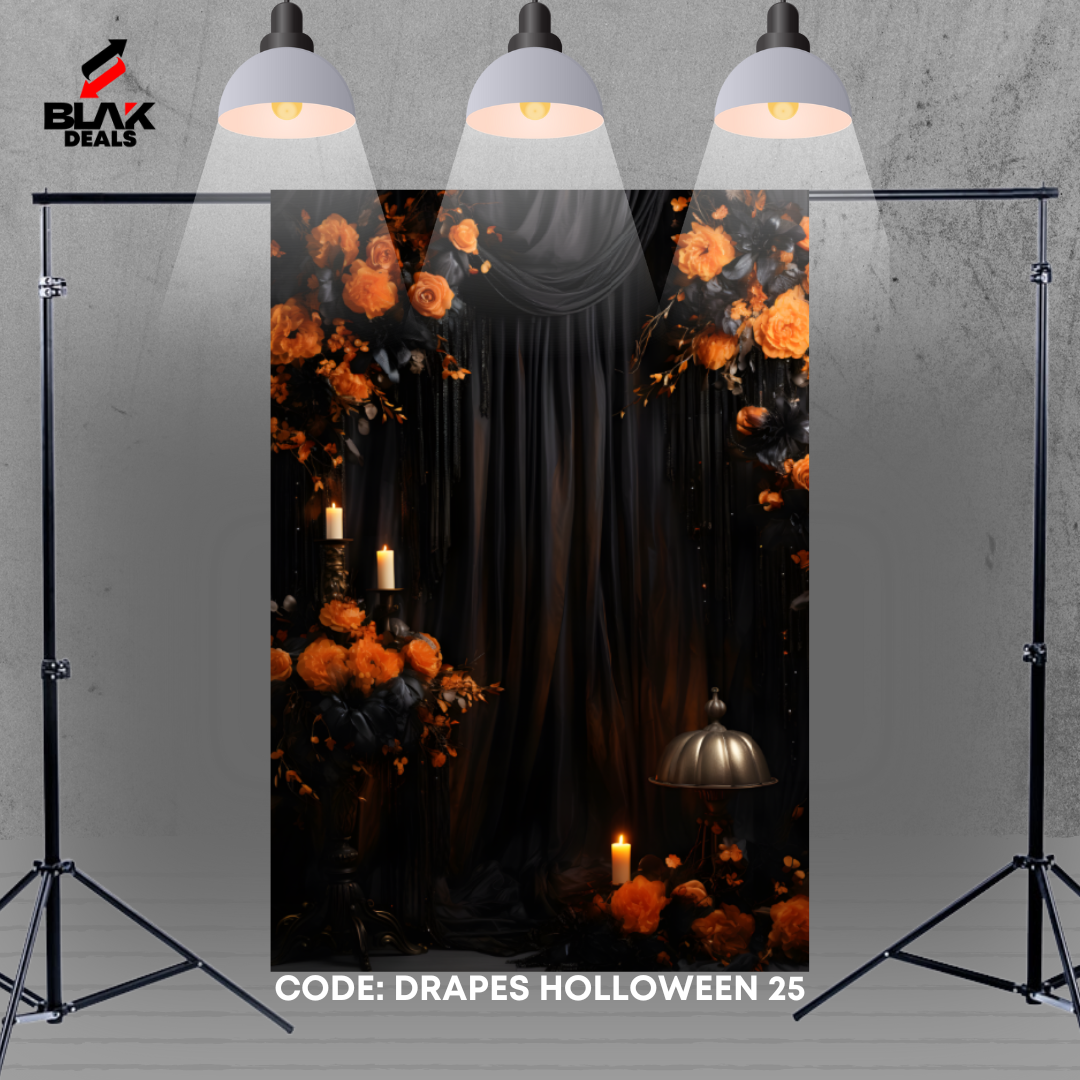 Drapes Halloween Photography Backdrop Photoshoot | BLAK Deals