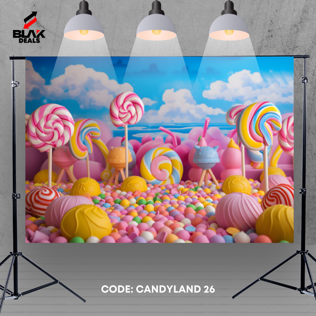 Candyland Kids Toddler Newborn Photography Backdrop Photoshoot | BLAK Deals