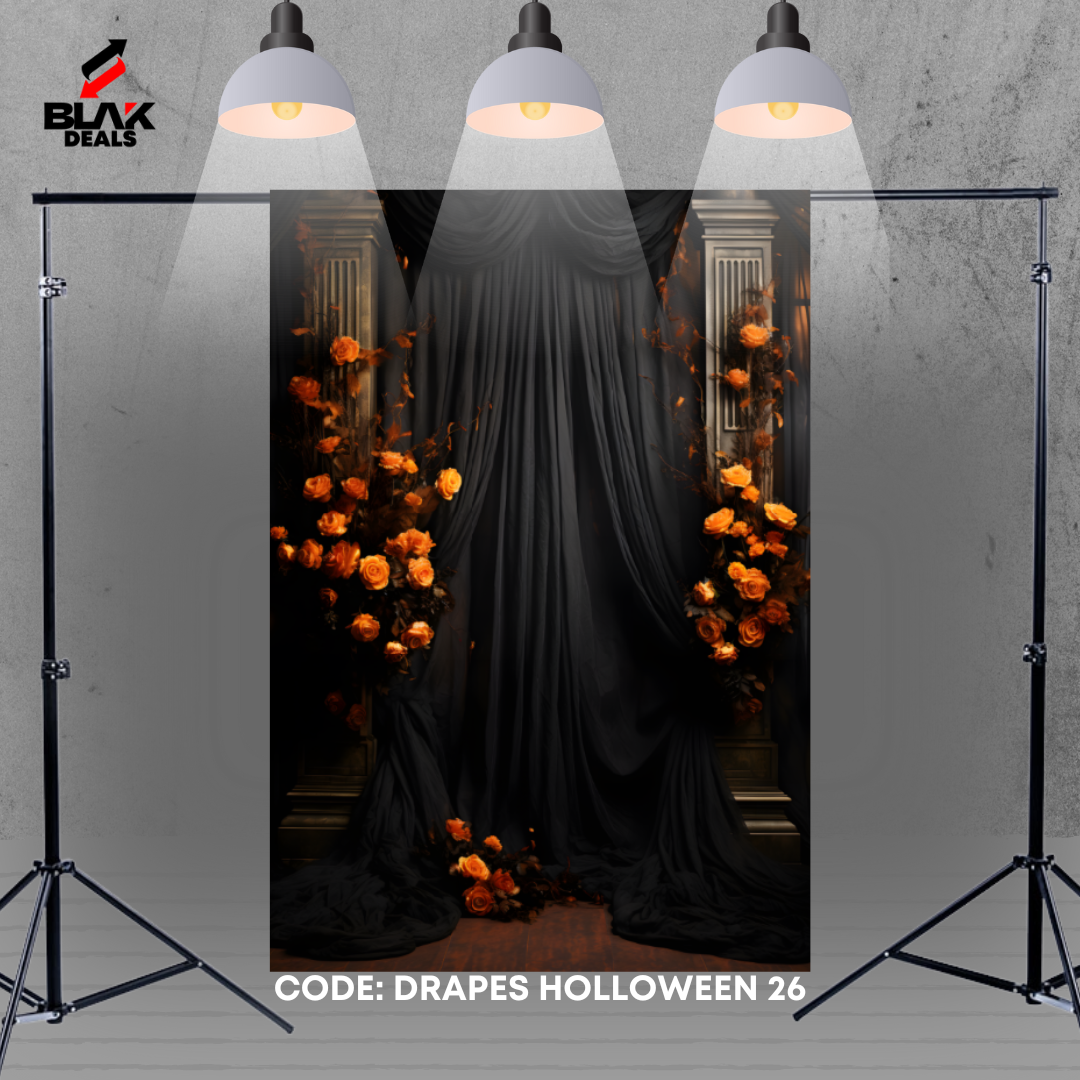 Drapes Halloween Photography Backdrop Photoshoot | BLAK Deals