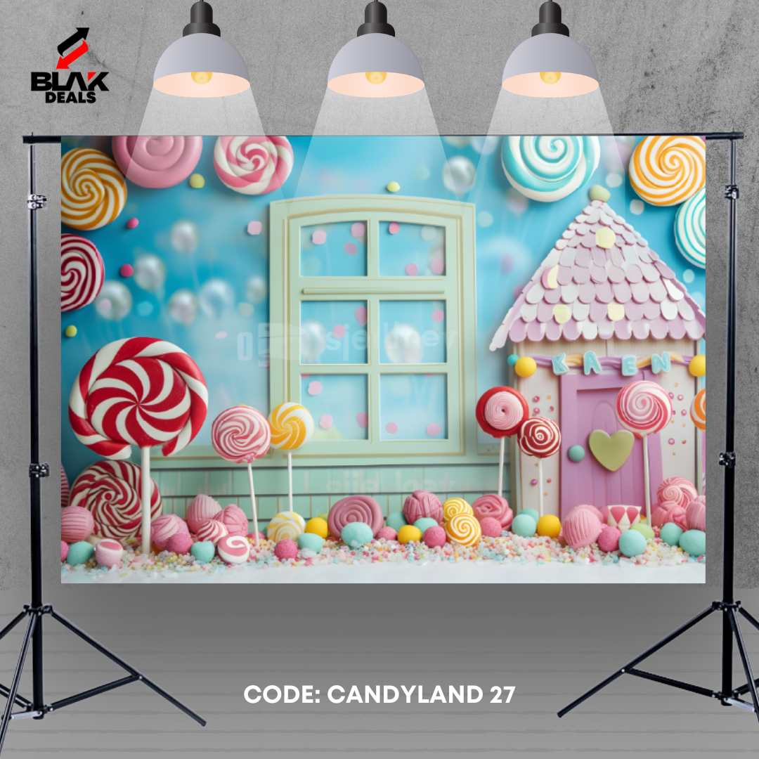 Candyland Kids Toddler Newborn Photography Backdrop Photoshoot | BLAK Deals