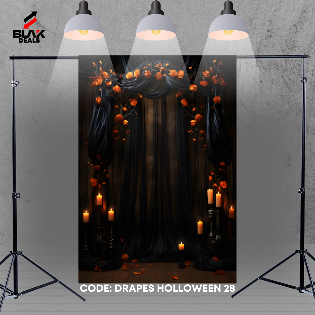 Drapes Halloween Photography Backdrop Photoshoot | BLAK Deals