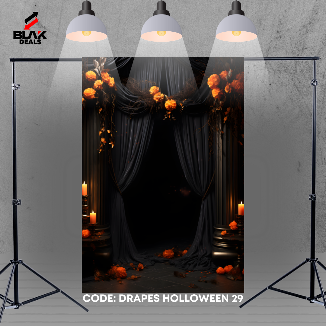 Drapes Halloween Photography Backdrop Photoshoot | BLAK Deals