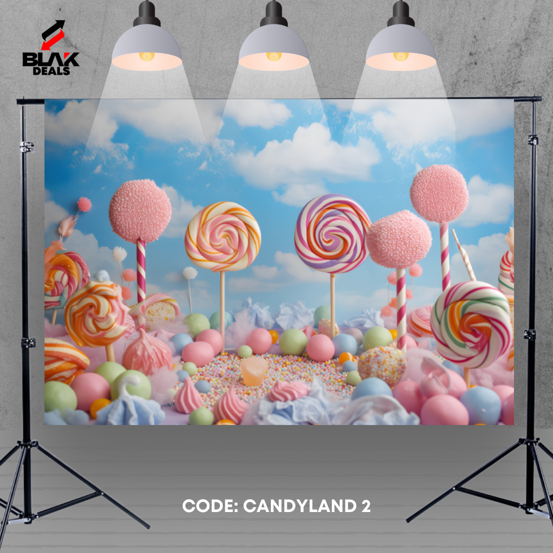 Candyland Kids Toddler Newborn Photography Backdrop Photoshoot | BLAK Deals