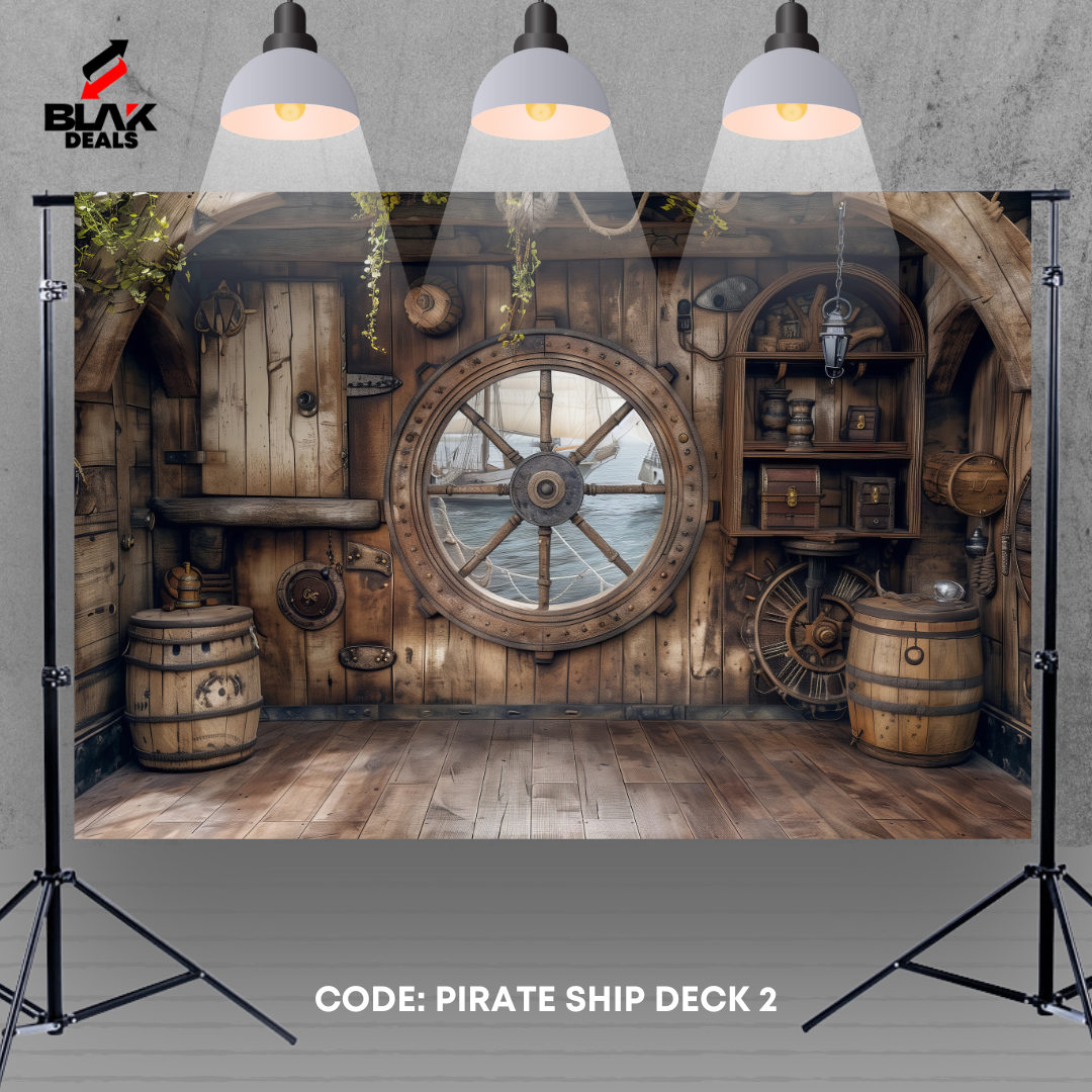 Pirate Ship Deck Kids Newborn Toddler Photography Backdrop Photoshoot | BLAK Deals