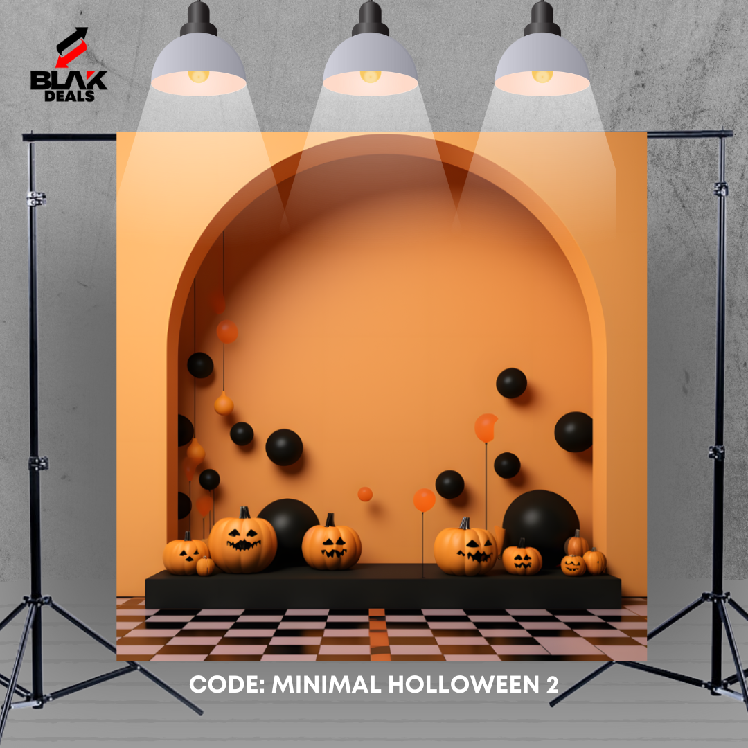 Minamalistic Halloween Photography Backdrop Photoshoot | BLAK Deals