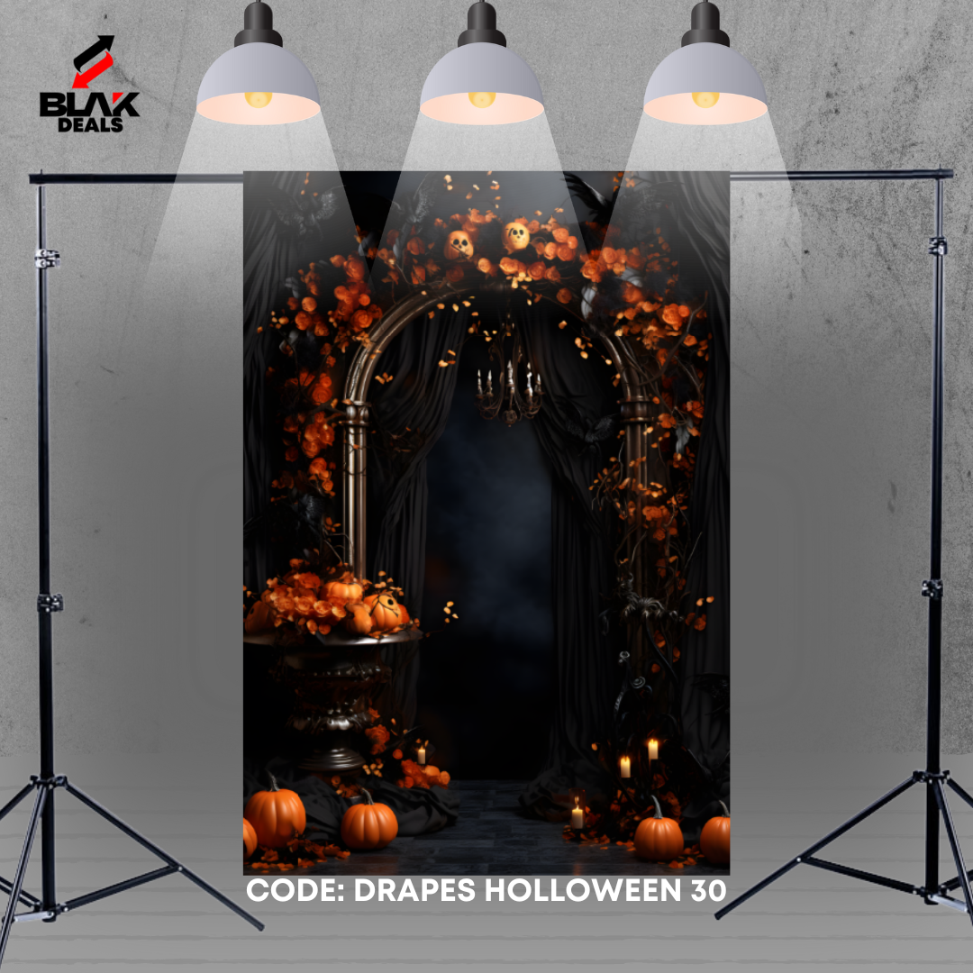 Drapes Halloween Photography Backdrop Photoshoot | BLAK Deals