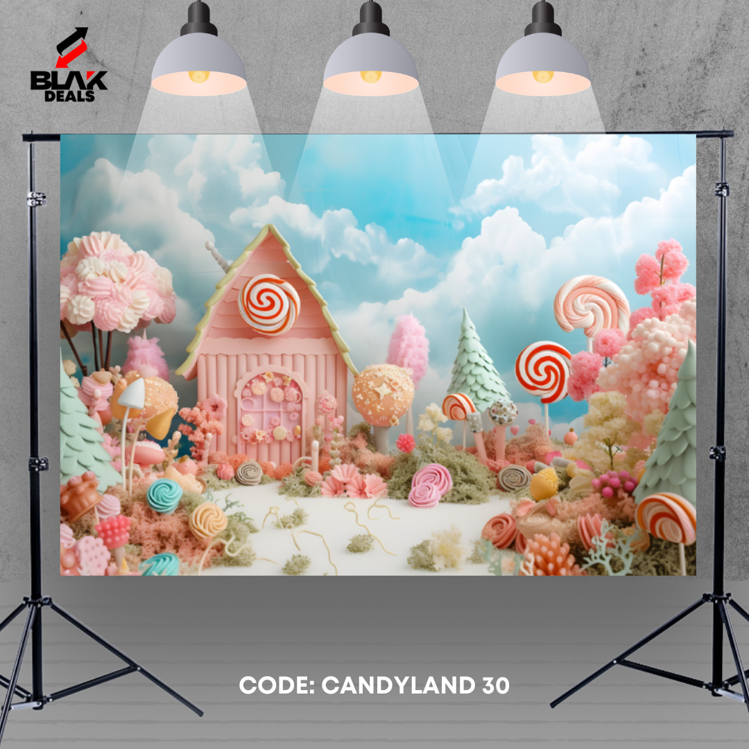 Candyland Kids Toddler Newborn Photography Backdrop Photoshoot | BLAK Deals