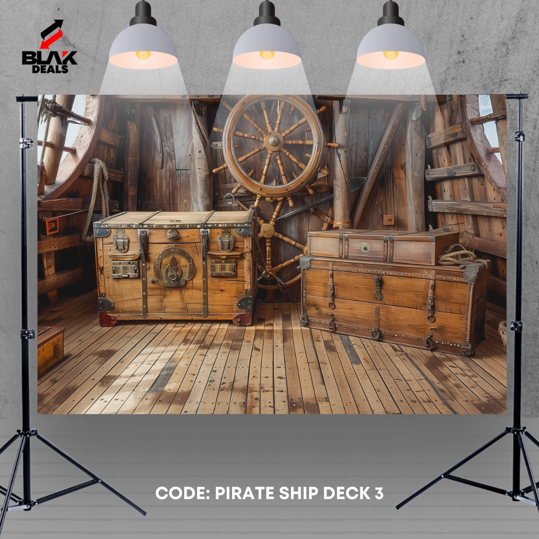 Pirate Ship Deck Kids Newborn Toddler Photography Backdrop Photoshoot | BLAK Deals