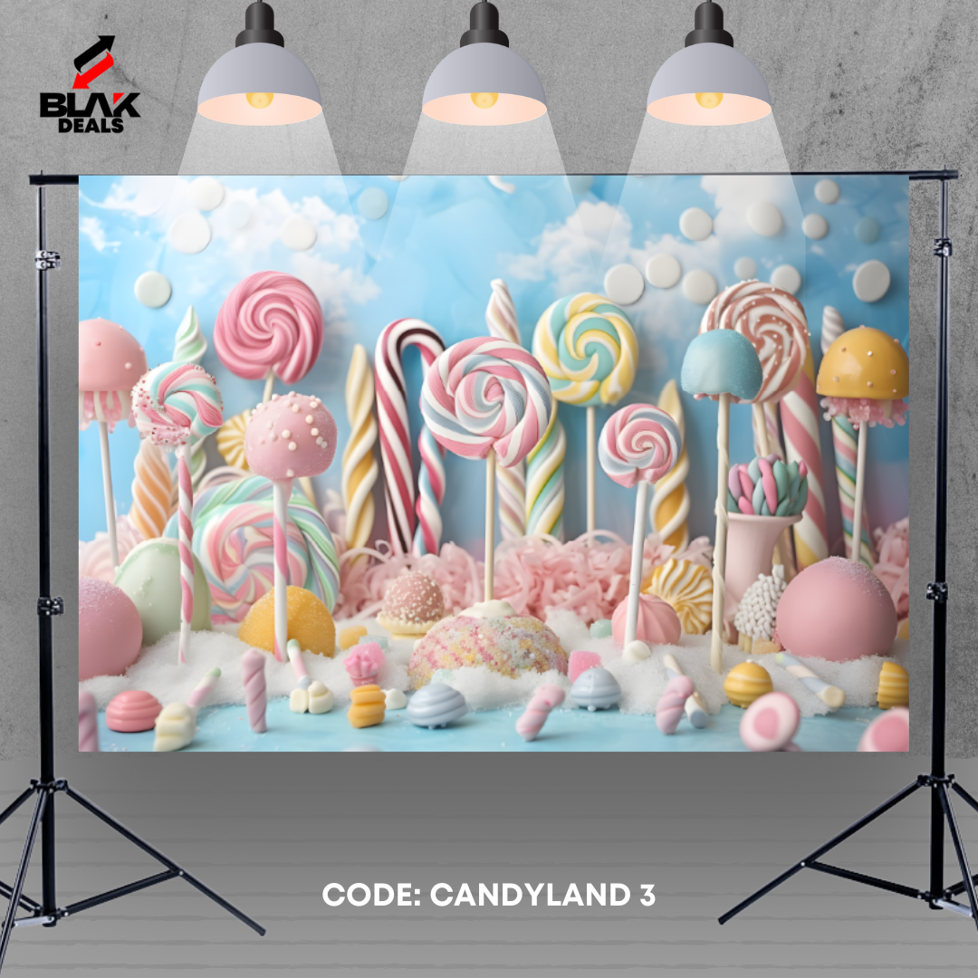 Candyland Kids Toddler Newborn Photography Backdrop Photoshoot | BLAK Deals