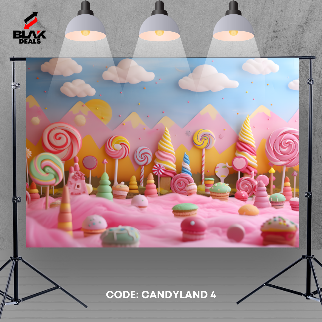 Candyland Kids Toddler Newborn Photography Backdrop Photoshoot | BLAK Deals