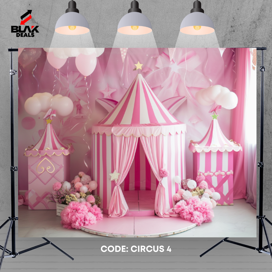 Circus Carnival Balloon Kids Toddler Newborn Photography Backdrop Photoshoot | BLAK Deals