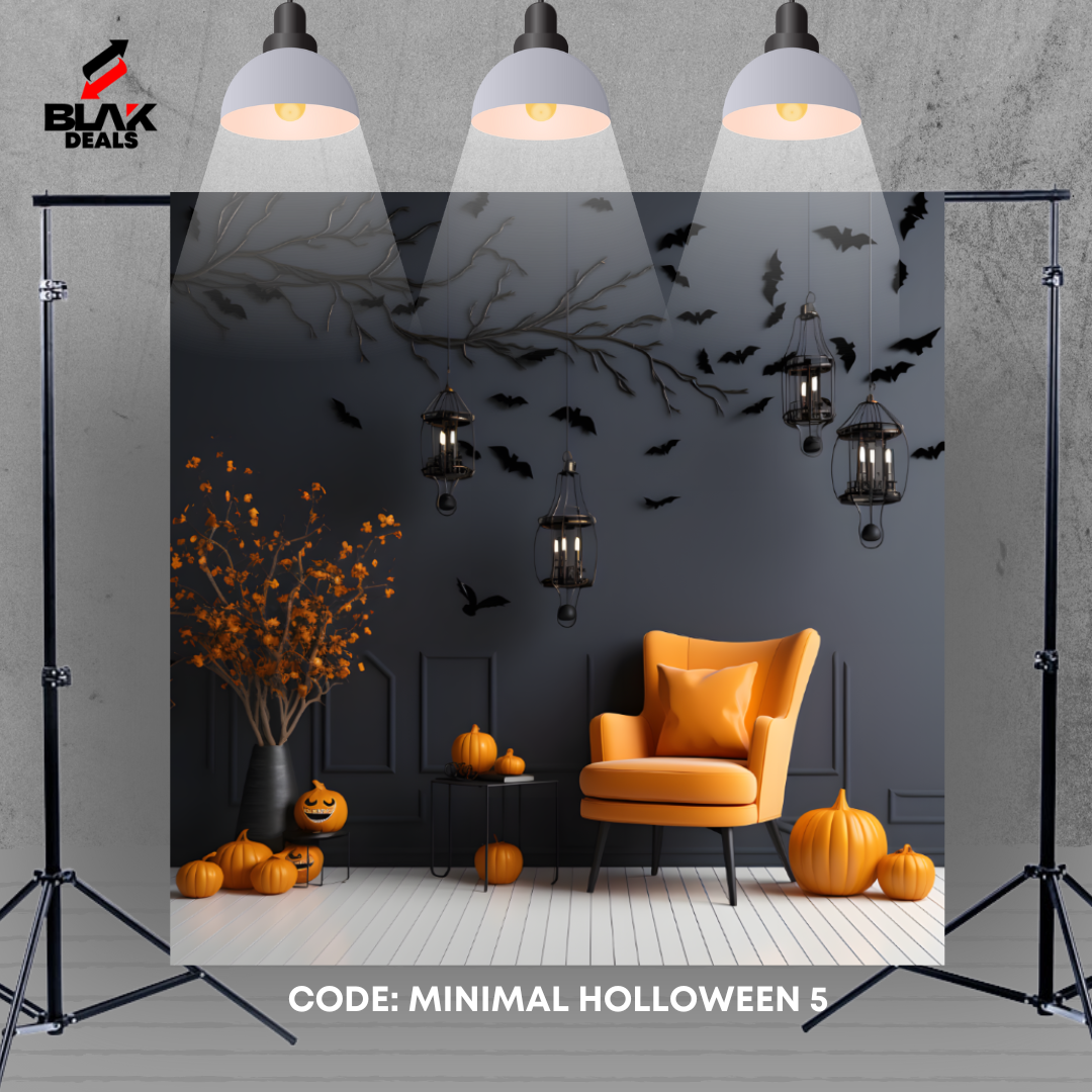 Minamalistic Halloween Photography Backdrop Photoshoot | BLAK Deals