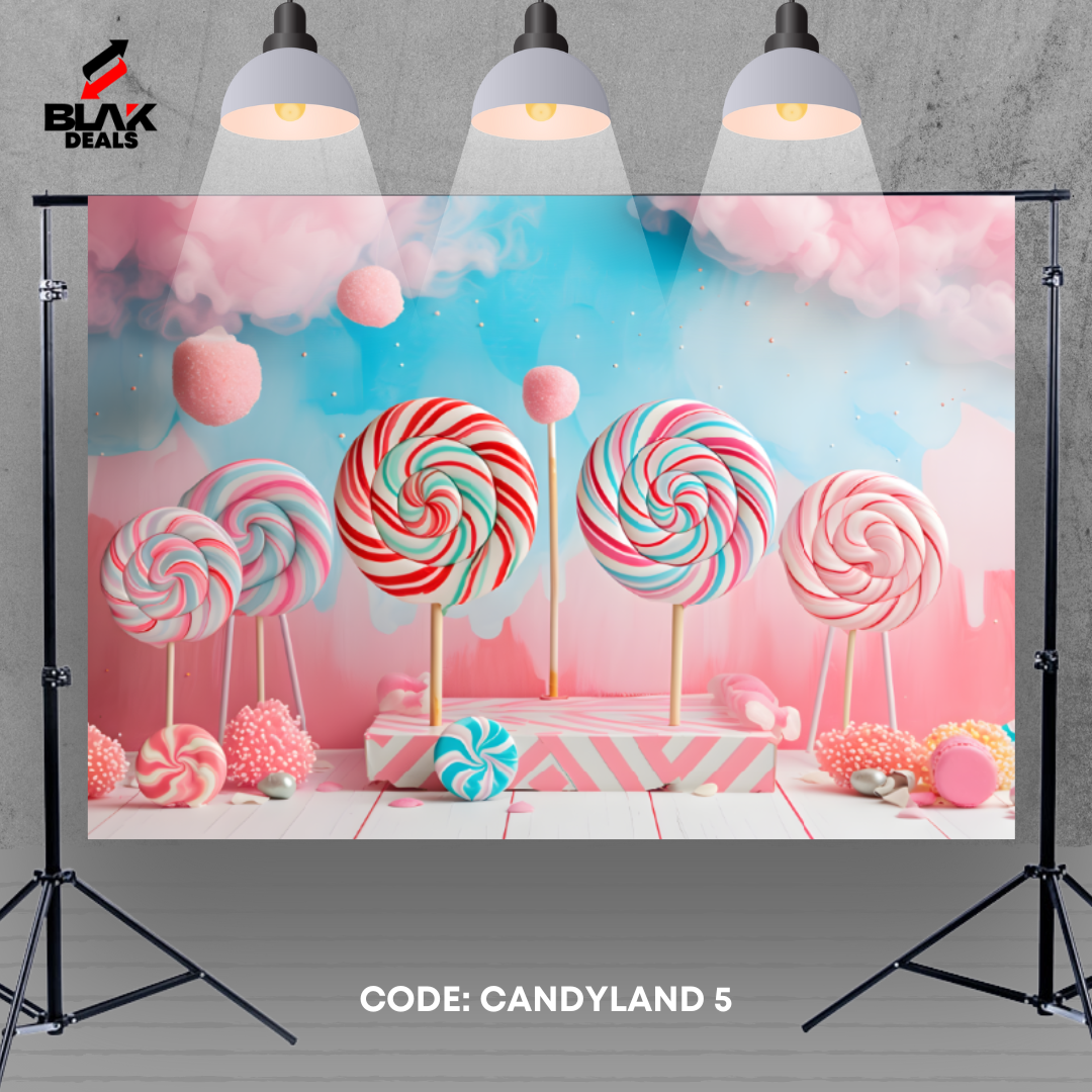 Candyland Kids Toddler Newborn Photography Backdrop Photoshoot | BLAK Deals