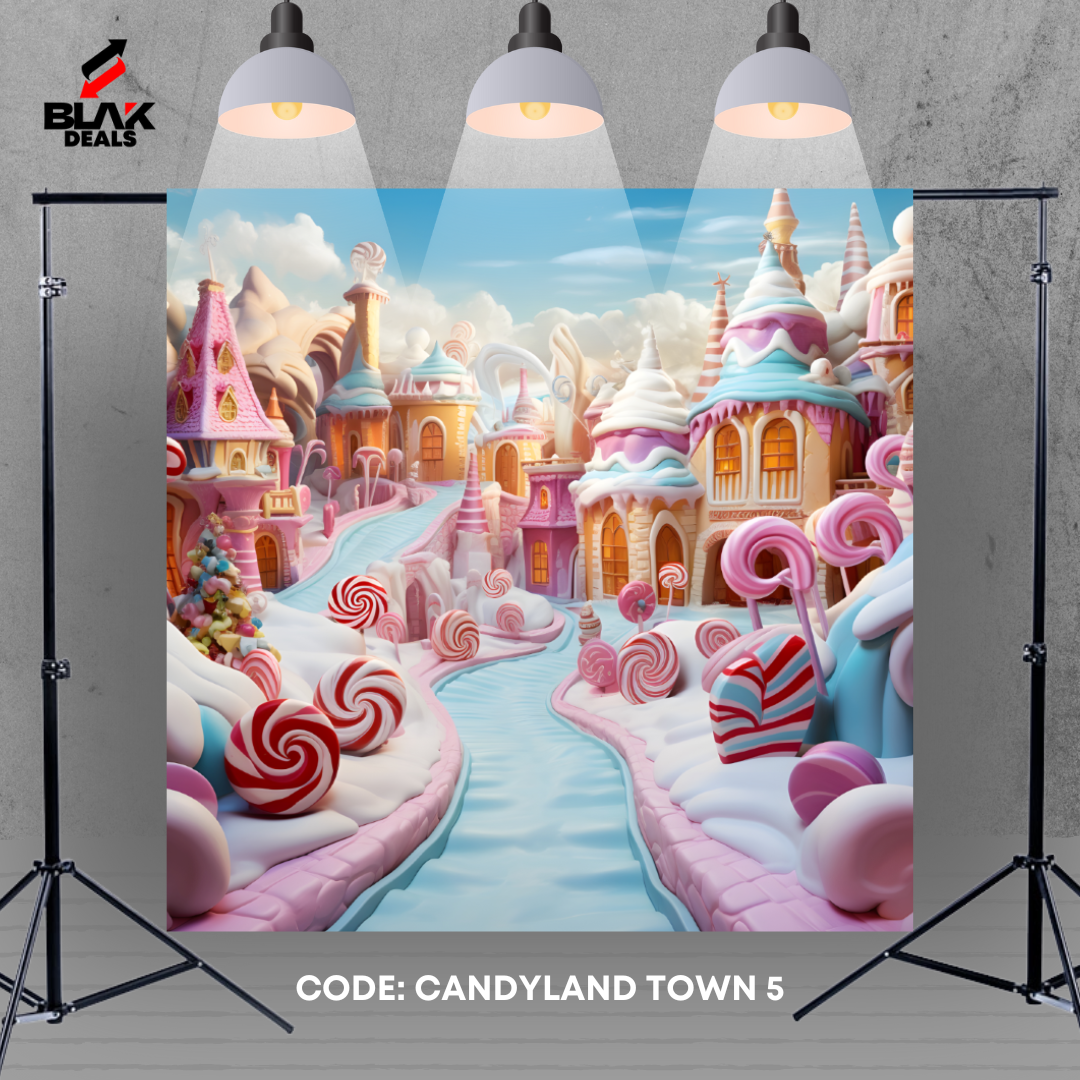 Town Candyland Kids Toddler Newborn Photography Backdrop Photoshoot | BLAK Deals