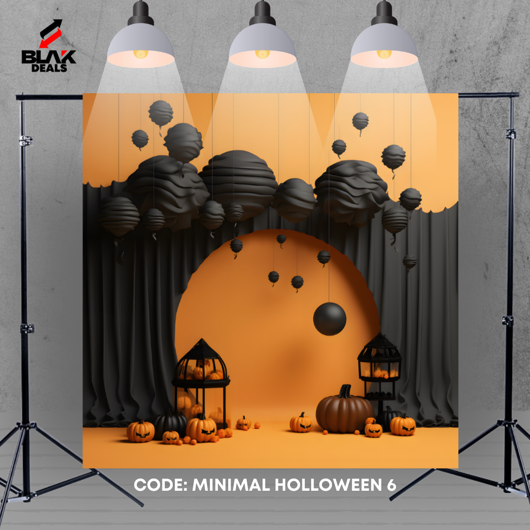 Minamalistic Halloween Photography Backdrop Photoshoot | BLAK Deals