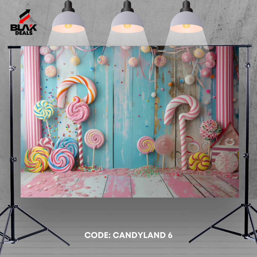 Candyland Kids Toddler Newborn Photography Backdrop Photoshoot | BLAK Deals