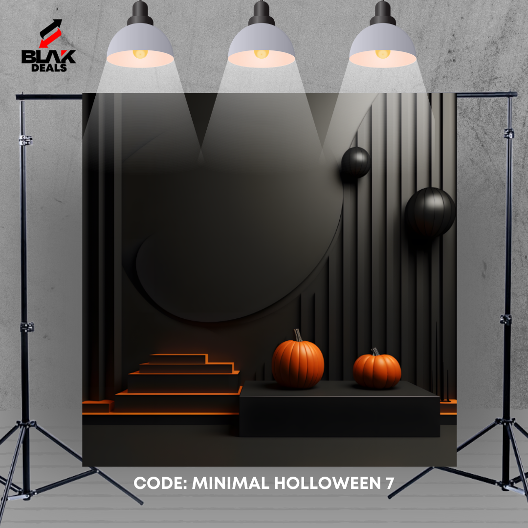 Minamalistic Halloween Photography Backdrop Photoshoot | BLAK Deals