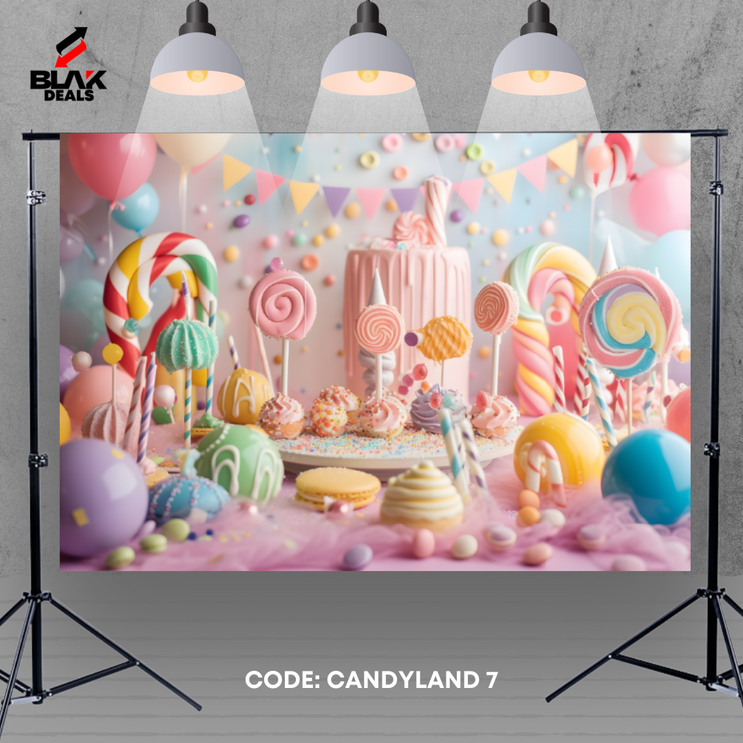 Candyland Kids Toddler Newborn Photography Backdrop Photoshoot | BLAK Deals